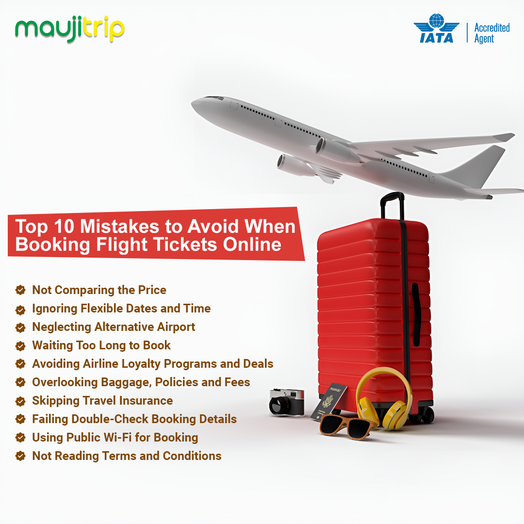 Top 10 Mistakes to Avoid When Booking Flight Tickets Online